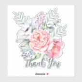 サンキューフラワーデザインシール シール (シート)