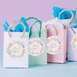 サンキューフラワーリースクラウド&スターズ ラウンドシール