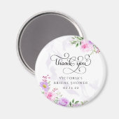 サンキューフローラエレガントブライダルシャワーコーヒードリン マグネット (正面/裏面)