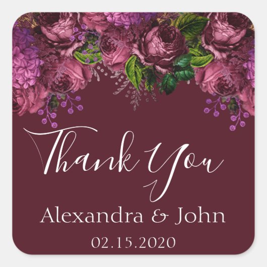 サンキューフローラマルサラブルゴーニュ スクエアシール (正面)