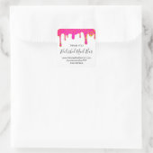 サンキューブティックショップ爪、 ネイルスタジオピンク金ゴールド スクエアシール (バッグ)