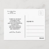 サンキューブライダルシャワーカスタムはがき ポストカード (裏面)