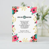 サンキューブライダルシャワーモダンフローラカード サンキューカード (スタンド正面)