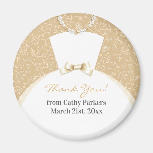 サンキューブライダルシャワー磁石 マグネット (正面)