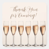 サンキューブライダルシャワー結婚式の引き出物シール スクエアシール (正面)