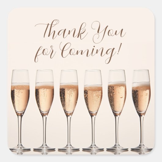 サンキューブライダルシャワー結婚式の引き出物シール スクエアシール (正面)