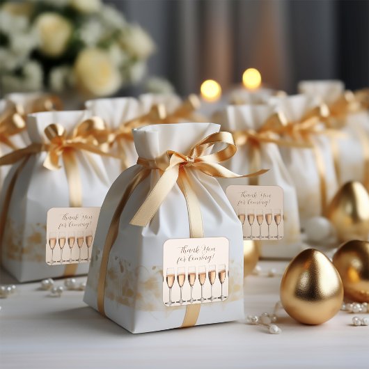 サンキューブライダルシャワー結婚式の引き出物シール スクエアシール