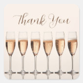 サンキューブライダルシャワー結婚式の引き出物シール スクエアシール (正面)