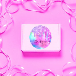 サンキューブライダル スウィート16 グリッター ホログラム ドリップス ラウンドシール