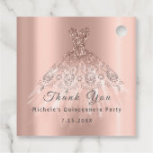 サンキューブライダル 16th キンセアニェラ ゴールド ローズ フェイバータグ (裏面)