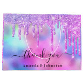 サンキューブライダルSweet16thグリッターホログラフィードリップ ラージペーパーバッグ (裏面)