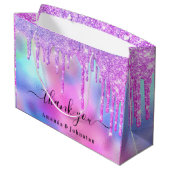 サンキューブライダルSweet16thグリッターホログラフィードリップ ラージペーパーバッグ (裏面アングル)