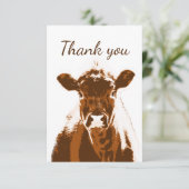 サンキューブラウンファームカウアニマル空白のバック サンキューカード (スタンド正面)