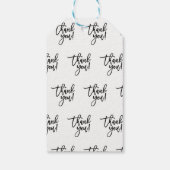 サンキューブラックシックモダンスクリプト結婚式の引き出物 ギフトタグ (裏面)