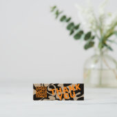 サンキューブラックスクイグルオレンジクラフトミニ スキニー名刺 (スタンド正面)