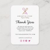 サンキューブラック&金ゴールドベーキング用具ベーカリー エンクロージャーカード (正面)