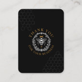 サンキューブラック&金ゴールドヴィンテージクイーンハニービー エンクロージャーカード (裏面)