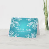 サンキューブリデスメイドヴィンテージスワーズ2ターコイズ サンキューカード (正面)