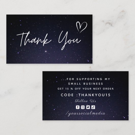 サンキューブルガンディナイトスカイコズミック銀河系トレンディー 名刺 (正面/裏面)