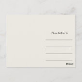 サンキューブルーとブラックフェイクレースとシルバー ポストカード (裏面)