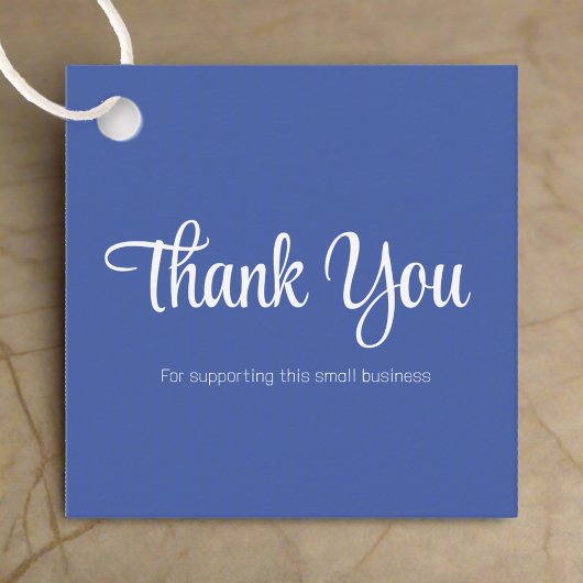 サンキューブルーエレガント手作りブランディング包装 フェイバータグ