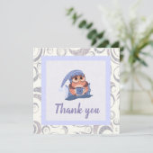 サンキューブルーグレーベビーフクロウキャップかわいい (スタンド正面)