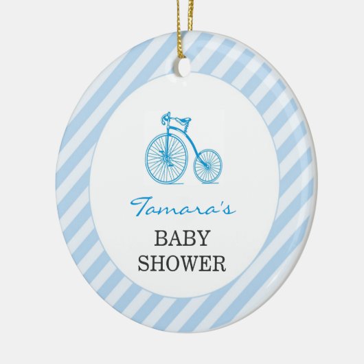 サンキューブルーベビーシャワーのお気に入りオーナメント セラミックオーナメント (左)