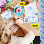 サンキューブルーベリー格言ベビーシャワー サンキューカード