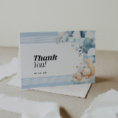 サンキューブルーボーイベビーシャワーカード ノートカード