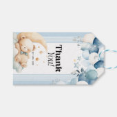 サンキューブルーボーイベビーシャワー ギフトタグ (正面(横))