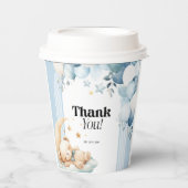 サンキューブルーボーイベビーシャワー 紙コップ (正面)