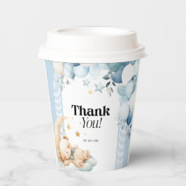 サンキューブルーボーイベビーシャワー 紙コップ