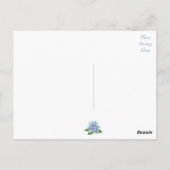 サンキューブルーロータスフラワーレース葉書 ポストカード (裏面)