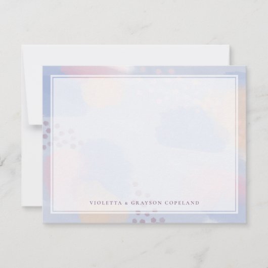 サンキューブルー抽象芸術アート サンキューカード (正面)