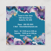 サンキューブルー抽象芸術エレガント事業 スクエア名刺 (裏面)