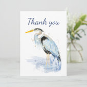 サンキューブルー素晴らしヘロンバード自然アート サンキューカード (スタンド正面)