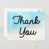 サンキューブルー、ターコイズ、紫の水色 ポストカード (正面/裏面)