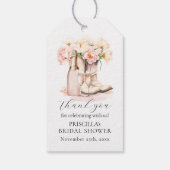 サンキューブーツバブルウェスタン牡丹ブライダルシャワー ギフトタグ (裏面)