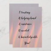 サンキュープリズムフラットグリーティングカード (正面/裏面)