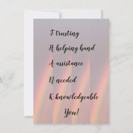 サンキュープリズムフラットグリーティングカード