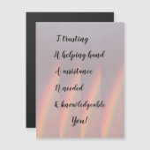 サンキュープリズム磁気グリーティングカード (正面/裏面)