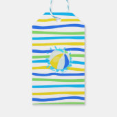 サンキュープールサマーバースデーパーティグリーンブルー ギフトタグ (裏面)