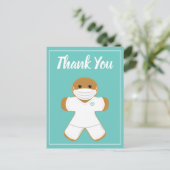 サンキューヘルスケアホワイトスクラブジンジャーブレッドマン ポストカード (スタンド正面)