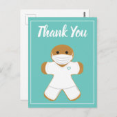 サンキューヘルスケアホワイトスクラブジンジャーブレッドマン ポストカード (正面/裏面)