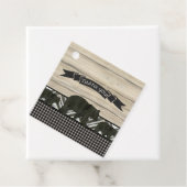 サンキューベアーズランバージャックプレイド男の赤ちゃんシャワー フェイバータグ (インサイチュ)