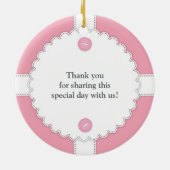 サンキューベイビーシャワーお願いオーナメント セラミックオーナメント (裏面)