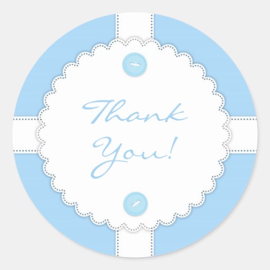 サンキューベイビーシャワーダンテルステッカー ラウンドシール (正面)