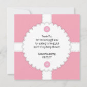 サンキューベイビーシャワーダンテルフラットカード 招待状 (裏面)