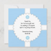 サンキューベイビーシャワーダンテルフラットカード 招待状 (裏面)