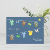 サンキューベイビーシャワーフラットカード サンキューカード (スタンド正面)